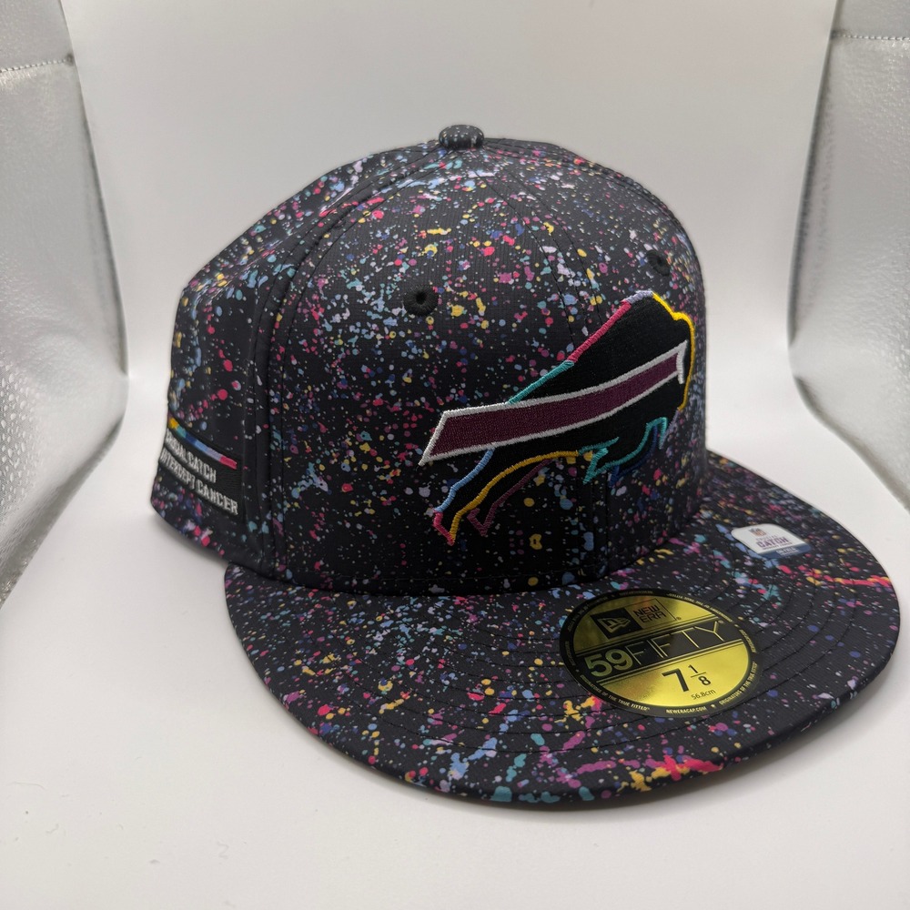 New Era 59FIFTY Buffalo Bills Crucial Catch Fitted Hat 7 1/8 Splatter Black